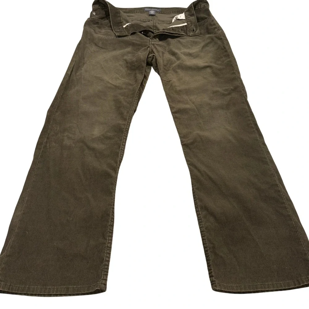 Corduroy Pants Mens 34x30 Olive Green Button Fly Banana Republic